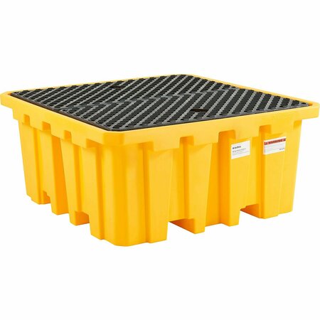 GLOBAL INDUSTRIAL IBC Spill Containment Pallet with Drain, 365 Gallon 670785